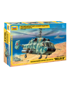 ZVESDA - Z7221-  Russian marine support helicopter "Helix B" 1:72 Model Aircraft Kit