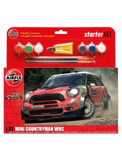 Airfix A55304 Mini Countryman WRC Starter Set 1:32 Car Model Kit