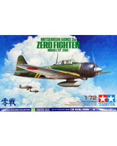 Tamiya 60785 1/72 Mitsubishi A6M3/3a Zero Fighter Model 22 (Zeke) - Model Aircraft Kit
