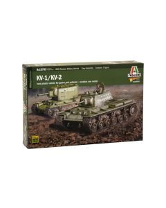 Italeri Kv1/Kv2 (Tank Driver Included) 1/56 Military Kit - W15763