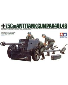 Tamiya 35047 German 75mm Anti Tank Gun 1:35 Military Model Kit